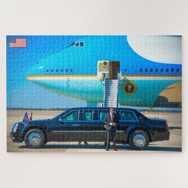 Puzzle VC-25A (747-200B) et "THE BEAST" (20x30 pouces) (Horizontal)