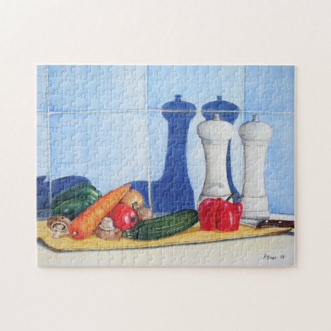 Puzzle Végatables à peindre sur plateau (Horizontal)