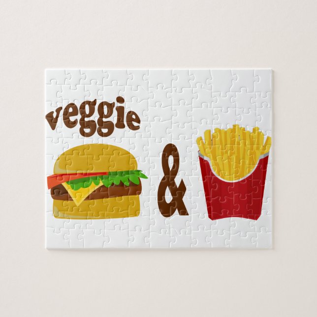 Puzzle Veggie Burger et Fries (Horizontal)