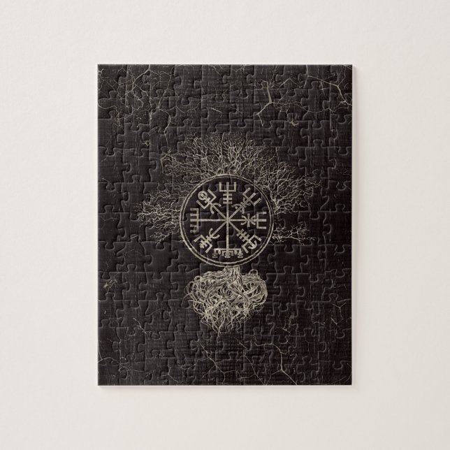 Puzzle Vegvisir et arbre de la vie - Yggdrasil (Vertical)