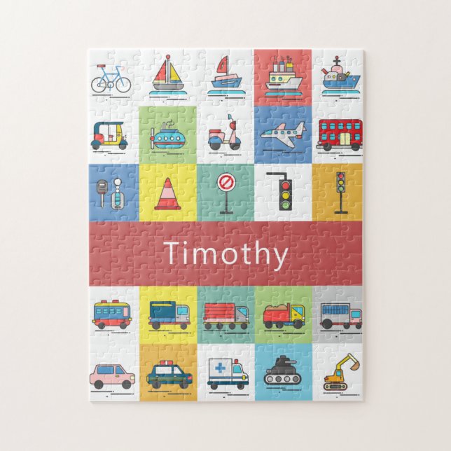 Puzzle Véhicules Camion Enfants Colorful Graphic mignon (Vertical)