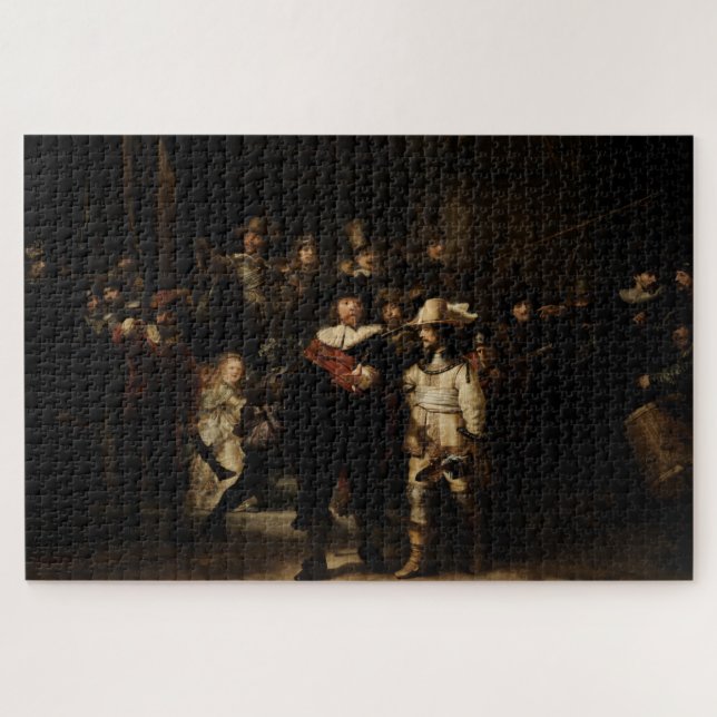 Puzzle Veille nocturne par Rembrandt (Horizontal)