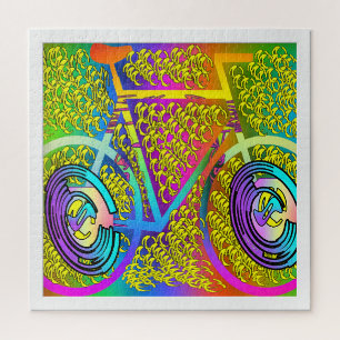 PUZZLE VÉLO EN COULEUR VIVANTE