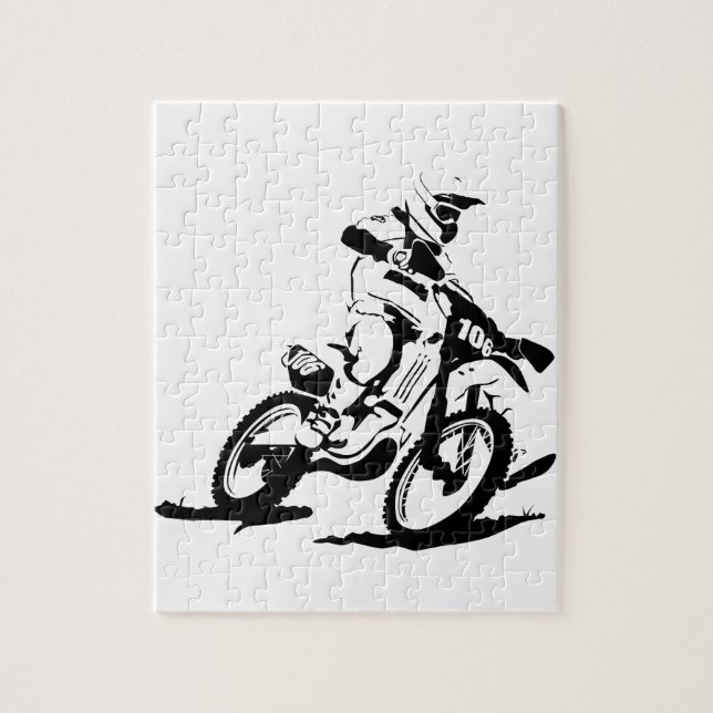 Puzzle Vélo et cavalier simples de Motorcross (Vertical)