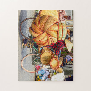 Puzzle Vendeur de panier à vélo à Hanoï, Vietnam