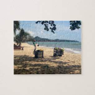 Puzzle Vendeurs de plage... Plage de Lamai, île de Koh Sa