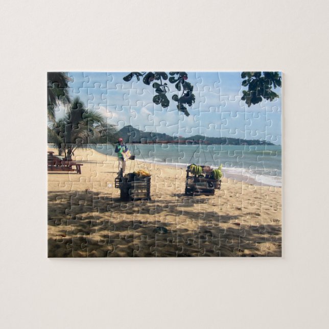 Puzzle Vendeurs de plage... Plage de Lamai, île de Koh Sa (Horizontal)