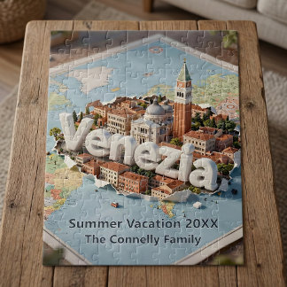 Puzzle Venice Italy Travel Map Venezia Family Vacation