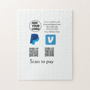 Puzzle Venmo paypal scan pour payer ajouter q r code logo