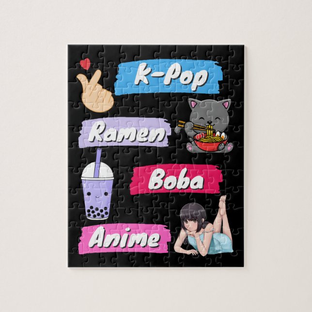 Puzzle Ventilateur de culture K-Pop, Ramen, Boba et Anime (Vertical)
