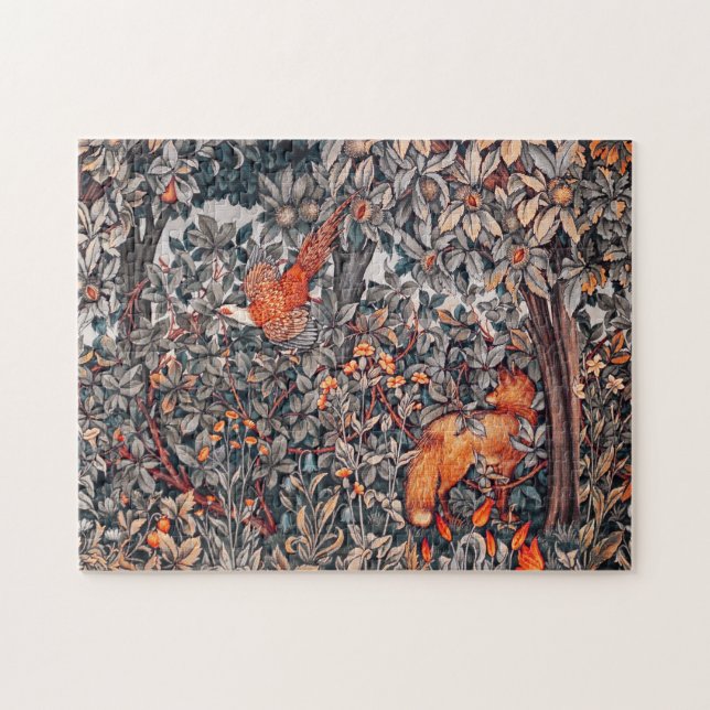Puzzle VERDURE, ANIMAUX FORESTIERS Pheasant, Renard rouge (Horizontal)