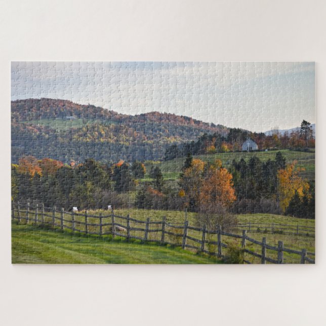 Puzzle Vermont pastoral d'automne (Horizontal)