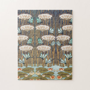 Puzzle Verneuil Dragonfly Water Lily Art Nouveau : Vintag