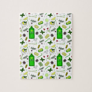 Puzzle Verre à cocktails tendance Gin Drinker et Juniper