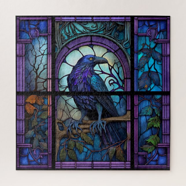 Puzzle Verre Éffrayant Raven (Vertical)