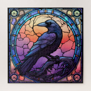 Puzzle Verre Éffrayant Raven