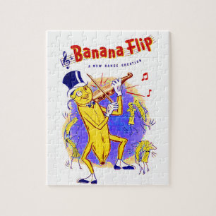 Puzzle vers 1950 Banana Feuille de musique imprimé