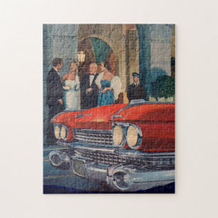 Puzzle vers 1960 calandre cadillac rouge