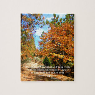 Puzzle Vers chrétien de bible d'écriture sainte d'automne