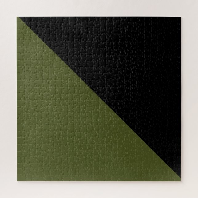 Puzzle Vert olive et noir (Vertical)