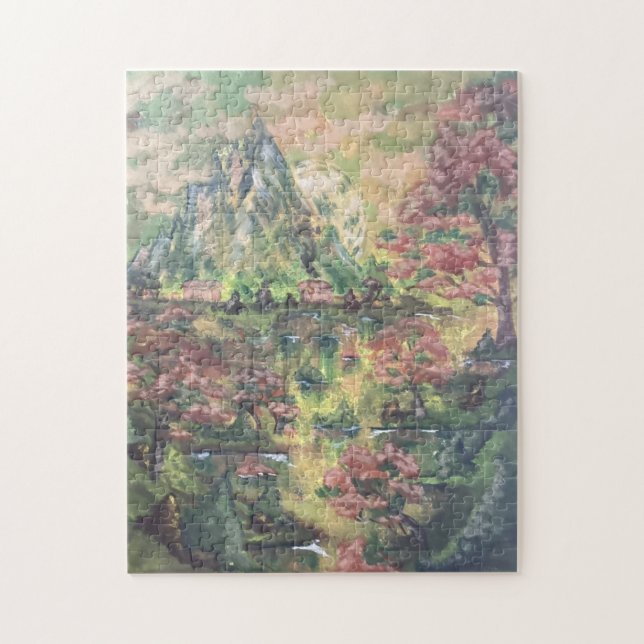 Puzzle vert Printemps paysage (Vertical)