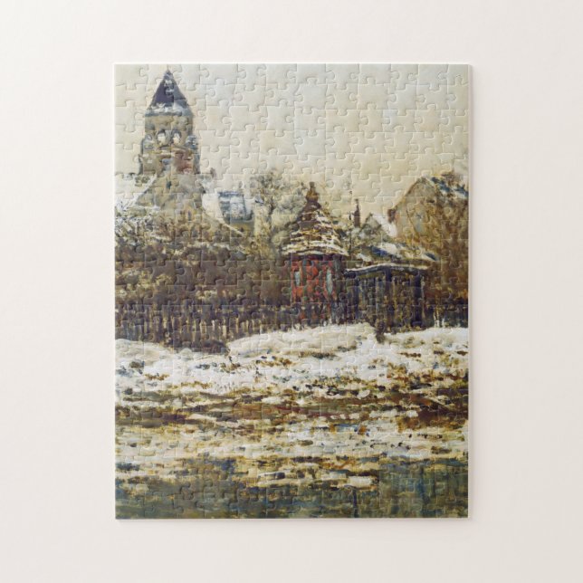 Puzzle Vetheuil, L'Eglise en Hiver Monet Art (Vertical)