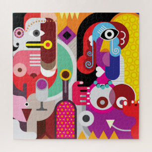 Puzzle Vibrant color abstract pattern