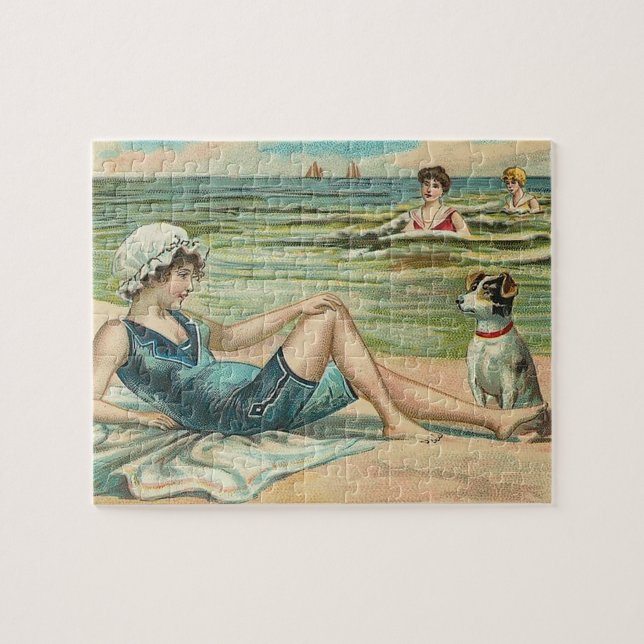Puzzle Victorian Beach maillot de bain Girl (Horizontal)