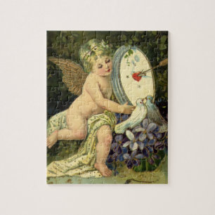 Puzzle Victorian Valentines Day, Vintage Angel Inséparabl
