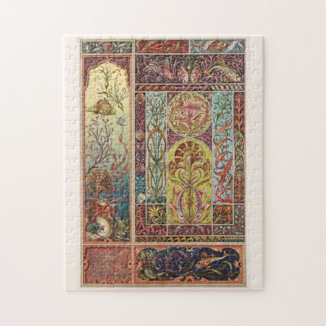 Puzzle Vie sous-marine, aquarium Art nouveau (Vertical)