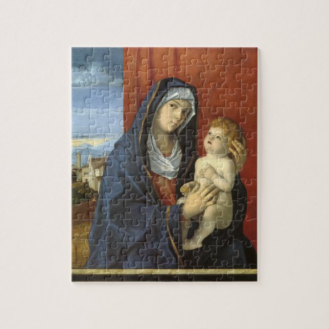 Puzzle Vierge à l'enfant par Giovanni Bellini (Vertical)