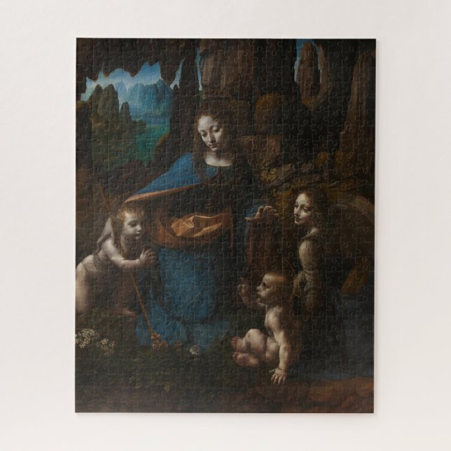 Puzzle Vierge des Rochers, Vierge Marie, Jésus, Jean (Vertical)