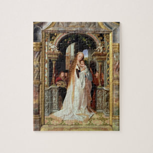 Puzzle Vierge et enfant avec trois anges, panneau central