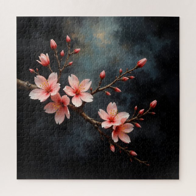 Puzzle Vietnamese Peach Blossom Art (Vertical)