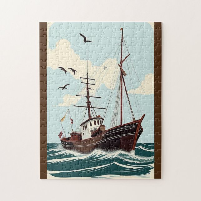 Puzzle Vieux bateau Vintage (Vertical)