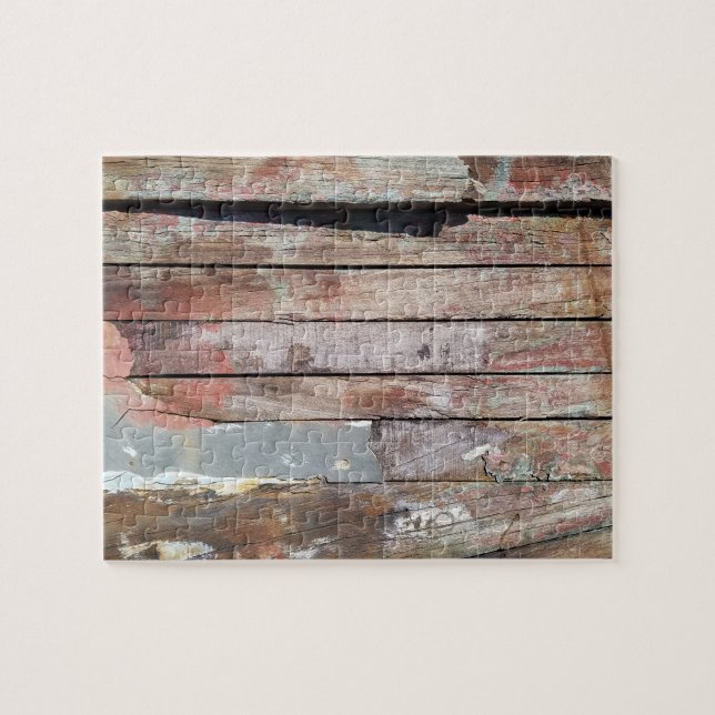 Puzzle Vieux bois rustique bateau en bois plank (Horizontal)