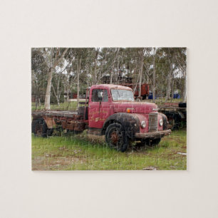 Puzzle Vieux camion rouge
