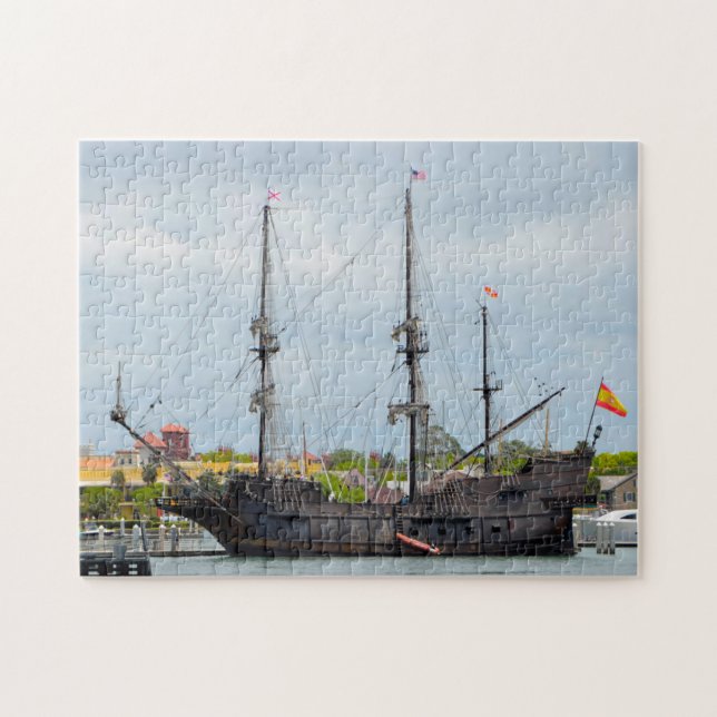 Puzzle Vieux Galleon Ship Floride. (Horizontal)