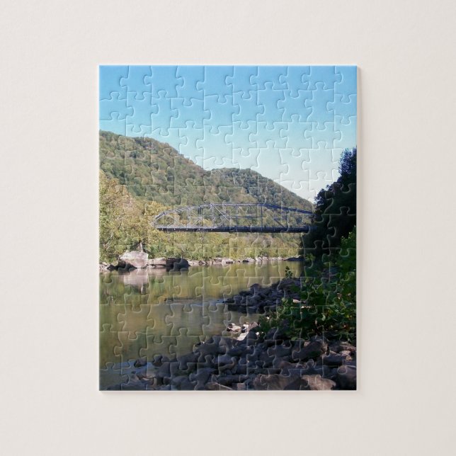 Puzzle Vieux nouveau pont de George de rivière (Vertical)