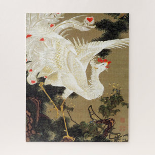 Puzzle Vieux pin et Phénix blanc par Ito Jakuchu