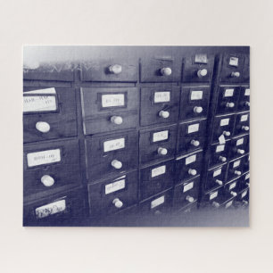Puzzle Vieux tiroirs de bibliothèque
