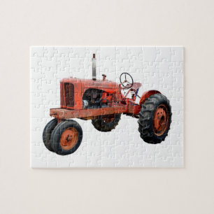 Puzzle Vieux tracteur rouge restauré