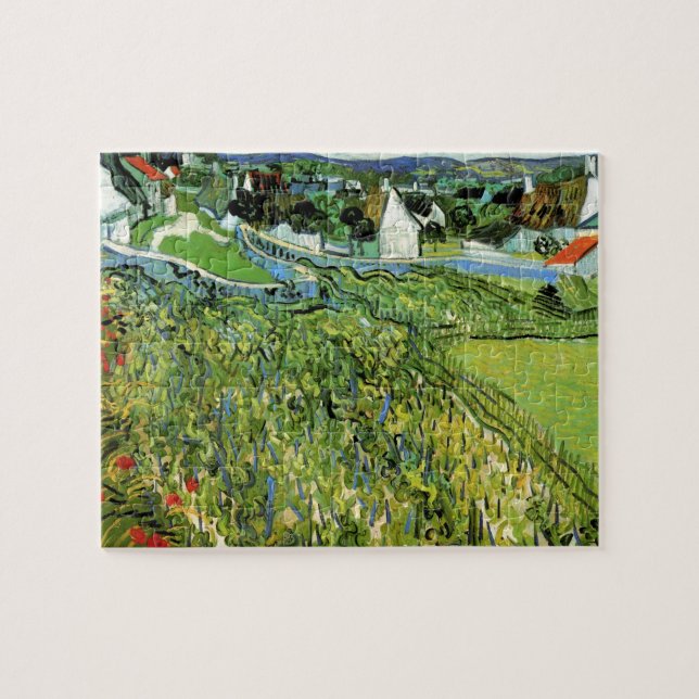Puzzle Vignobles avec vue sur Auvers par Vincent van Gogh (Horizontal)