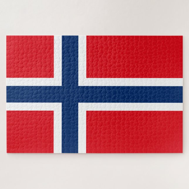 Puzzle Viking Norvège nordique Drapeau norvégien/rouge/bl (Horizontal)