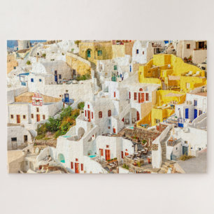Puzzle Village coloré Oia Santorin Grèce