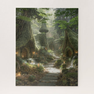 Puzzle Village de la Forêt Fantaisiste