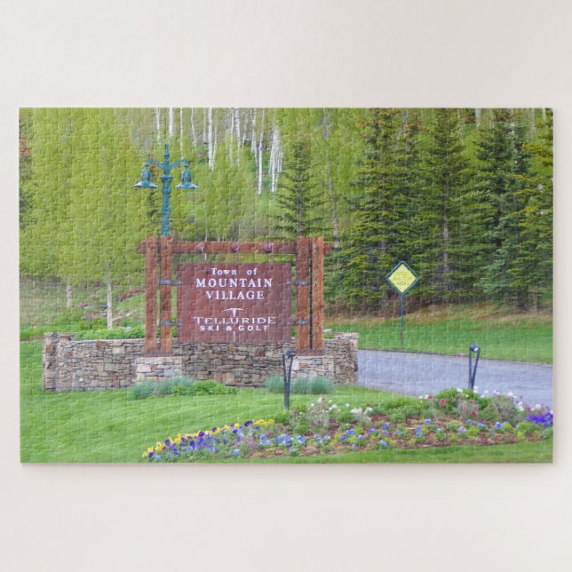 Puzzle Village de montagne de Telluride, Colorado, pannea (Horizontal)
