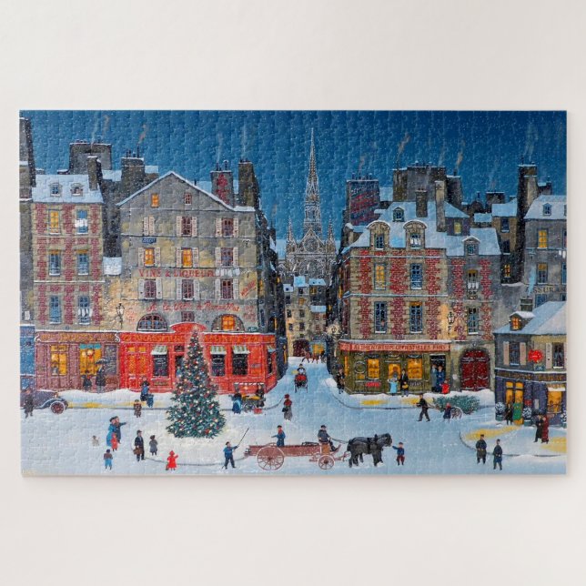 Puzzle Village de Noël Vintage (Horizontal)