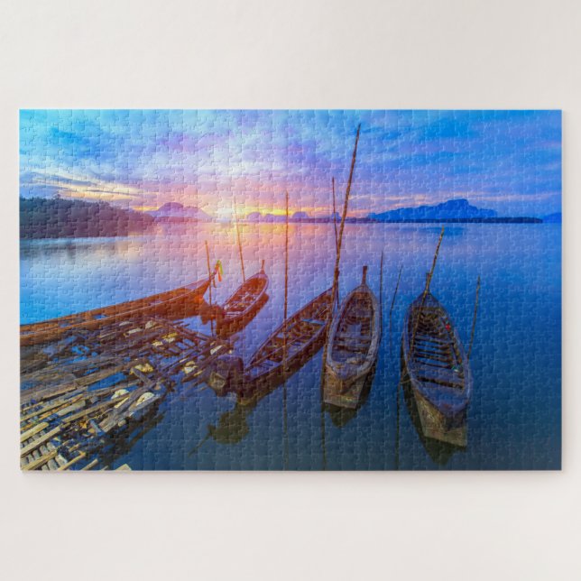 Puzzle Village de pêcheurs Sunrise Thaïlande (Horizontal)