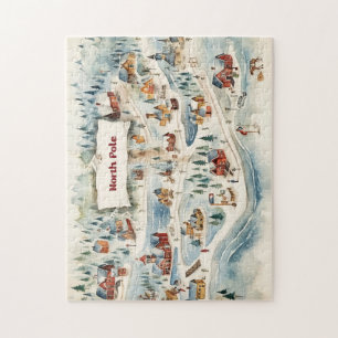 Puzzle village du Père Noël au Pôle Nord 